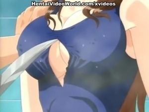 Showering anime chick gets owned free