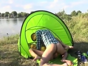 Girl ass cumshot gallery Eveline getting boinked on camping