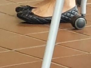 Candid Chinese Co-Worker Feet