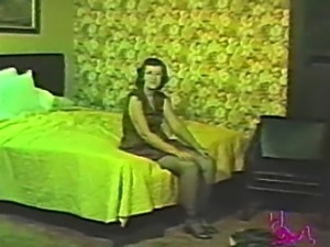 Vintage footage of a granny getting banged on a bed