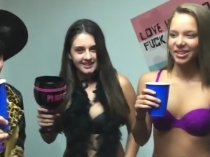 Crazy sex party on a campus