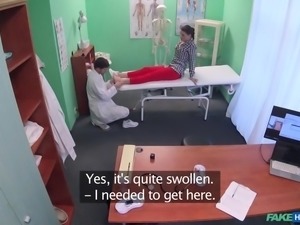 sexy babe gets help from the pervert doctor