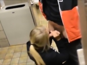 Blonde Getting Banged in a Public Bathroom