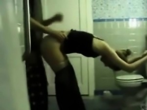 Amateur teen sex in public toilet