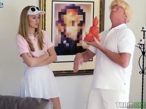 The tennis is over and svelte hottie Alexa Grace wanna be fucked missionary