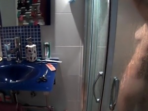 Alluring amateur teen enjoys a nice shower on hidden cam