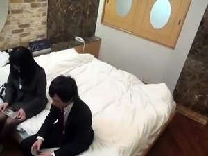 Beautiful Asian teen enjoys a hot ride of fucking on the bed