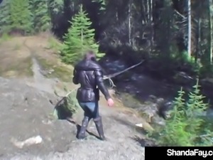 Horny HouseWife Shanda Fay Slobbers On Cock In Mountains!