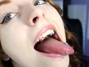 Hot RedHead Tongue Fetish