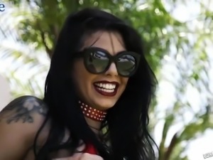 Amazing hot and sexy Gina Valentina loves how horny her stud eats pussy
