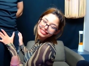 Hispanic goddess Kitty with sexy glasses