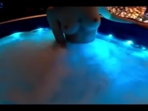 PAWG has sensual fuck with stranger in jacuzzi