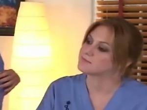 Hot lesbians as nurses talk shop need practice play doctor pussy ass-play...