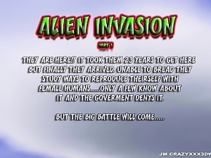 3D Animation. Alien Invasion