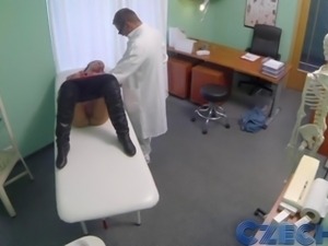 Czech Doctor intimately examines a married woman