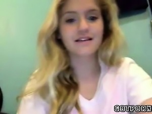 Hot 18 Year Old Blonde Plays Omegle Game