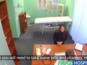 FakeHospital Beautiful brunettes wet pussy gets doctors cock on the examining...