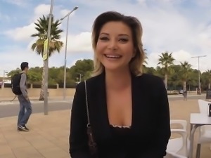 Anna freaked out sucking dick in public