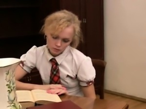 Lovely darling is satisfying teacher to improve her grades
