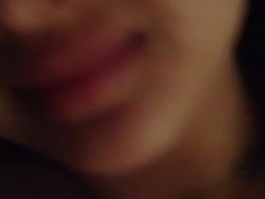 Close up of Asian girls face while she gets fucked