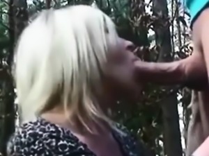 Big muscle cock public BJ and amateur quick sex in forest
