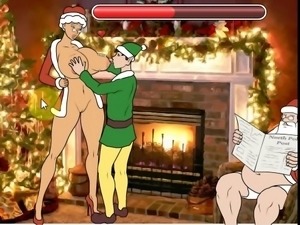 Hentai sex game fucking Mrs. Santa