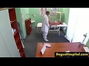 Amazing patient jizzed on ass by doctor