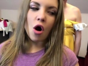 Innocent Teen Seduces Grandpa and he cum on her tongue