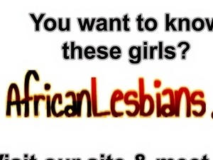 Hot African lesbians massage their sexy bodies and make