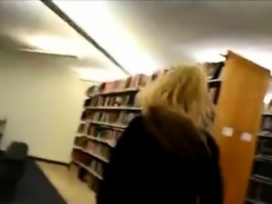 Blond Amateur fucked in Library