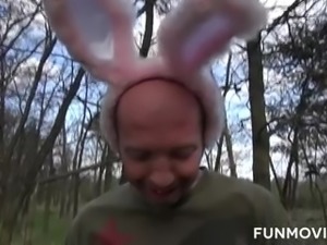 Horn-mad Bunny is actually good at sucking dick and eating pussy well