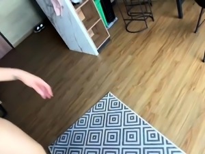 Kinky amateur brunette licks ass and sucks cock in POV